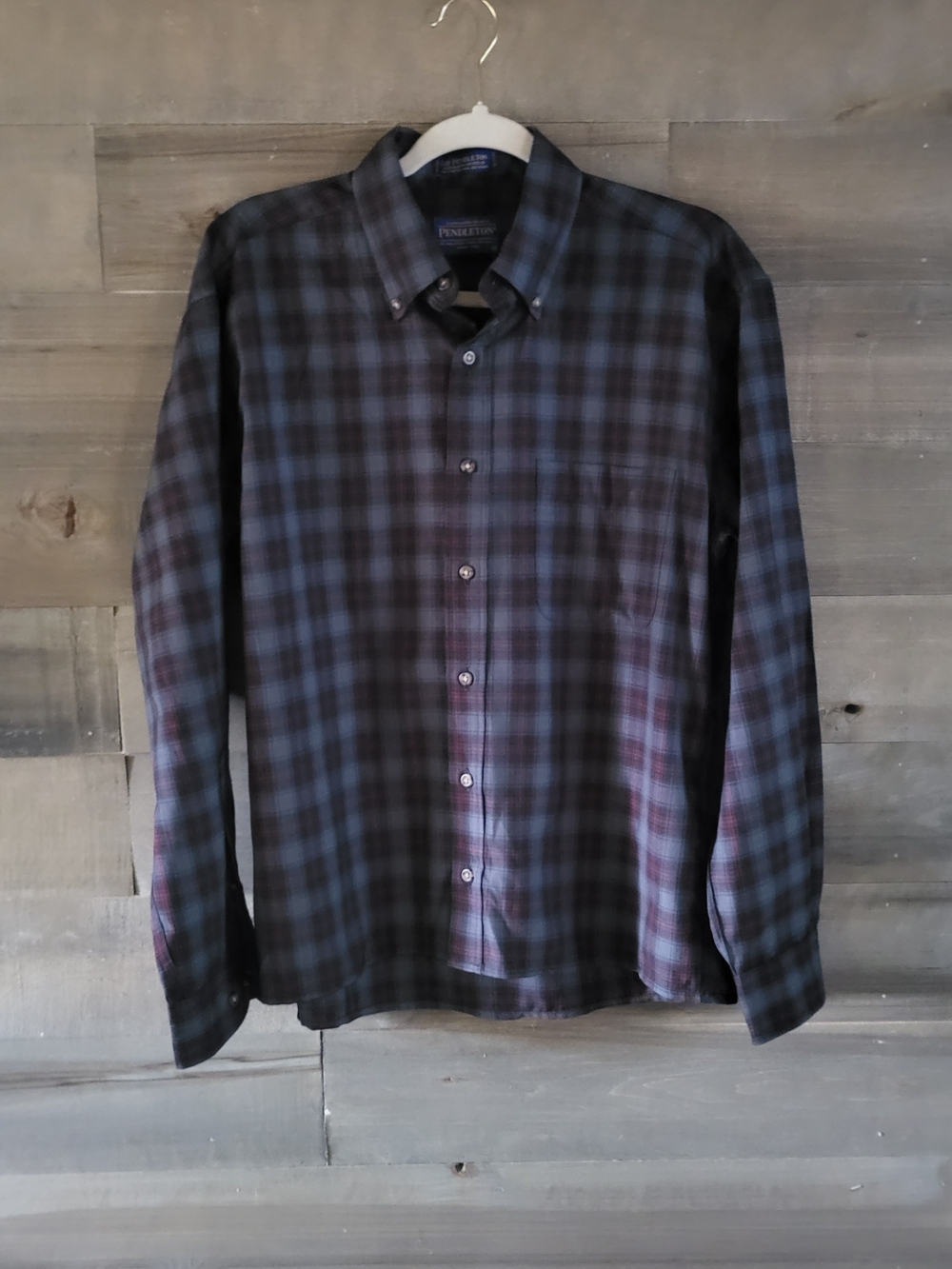 Pendleton Men’s 100% Worsted Wool Button Down Shirt Size M